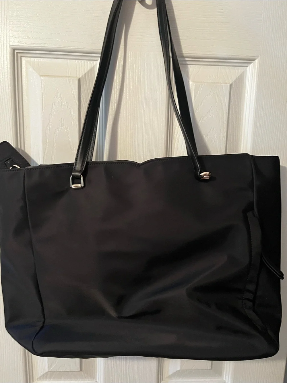 kate spade Black Nylon Tote with Top Handles and Front Zip Pocket